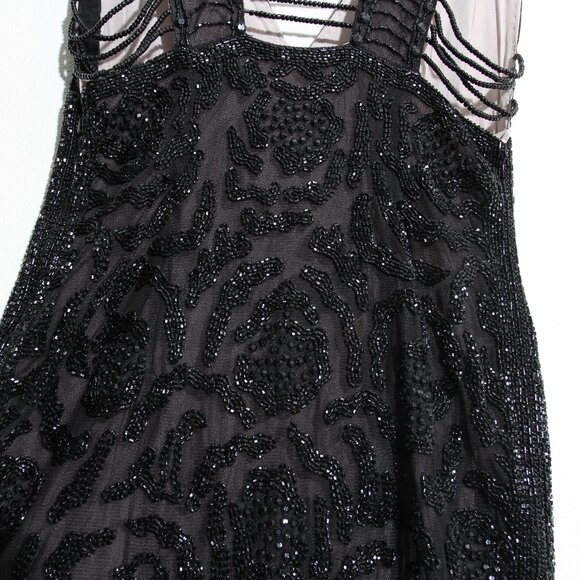 Free People FP Kristin's Limited Edition Mini Dress Beaded Black Rare Size 4 - Picture 13 of 16